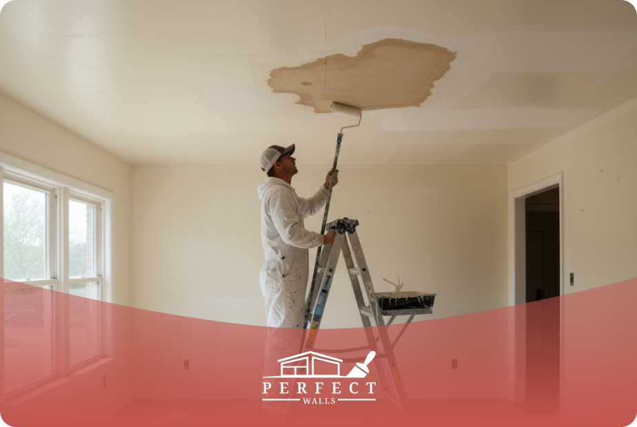 steps to fixing water stains on ceilings